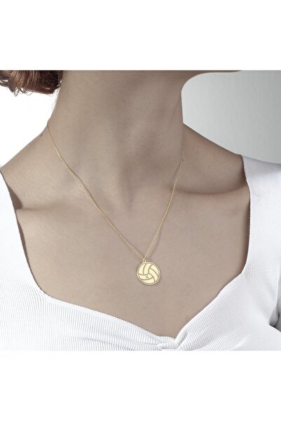 OneSilverGold 925 Ayar Gümüş Voleybol Topu Numara Detaylı Kolye