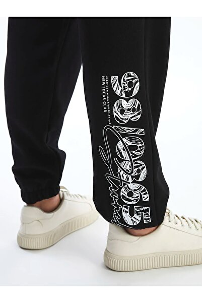 LC Waikiki LCW Casual Siyah Rahat Kalıp Erkek Kalın Jogger Eşofman Altı