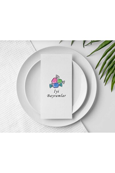 ÖZEL TASARIM PEÇETE - BAYRAM TEMALI  - 10'LU PAKET
