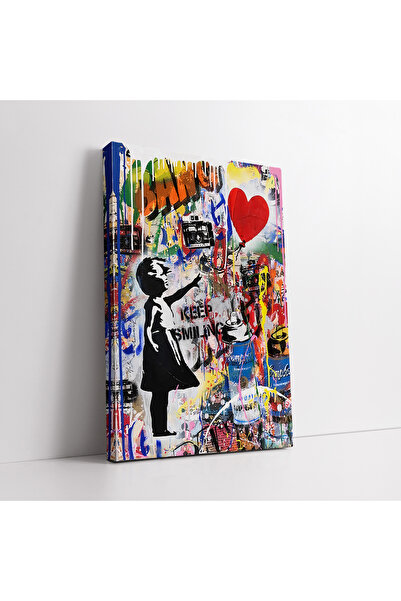 KOSS Dijital Banksy Grafit na platnu sa malom devojčicom