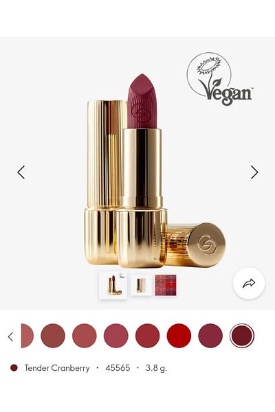 Oriflame Giordani Gold Eternal Glow - Lipstick Spf 25 with Tender Cranberry Slide