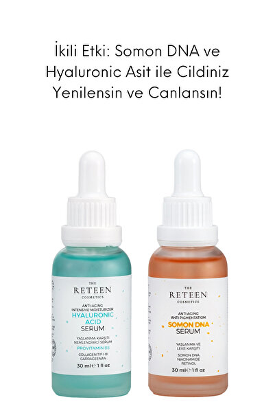 The RETEEN Cosmetics CİLDİ YENİLEYEN SERUM SETİ Retinol Kolajen Tip 1-3 Somon...