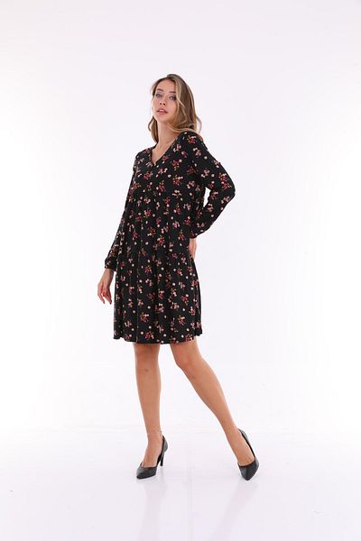 MEGHAN L.A Rochie din stofă elastică cu modele florale