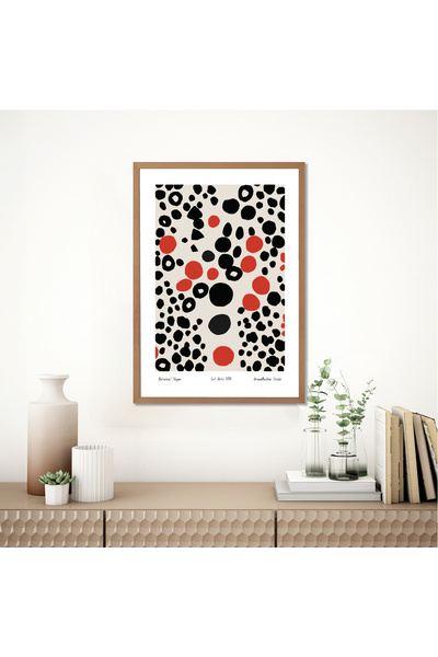 Dekorsiahome Tablou decorativ dintr-o singură bucată, cu ramă din lemn, forme...