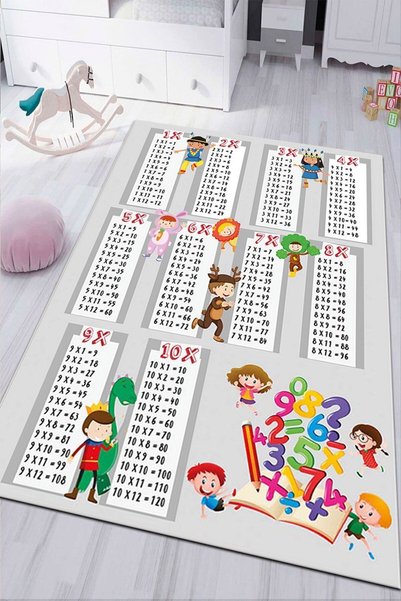 aymira home Dekoratif Dijital Baskılı Kaymaz Taban Yıkanabilir Tüylenmez Kadi...
