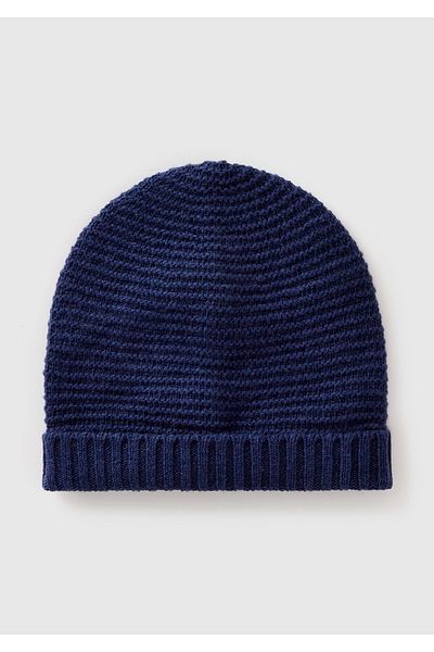 United Colors of Benetton Boy's Navy Blue Knitted Beret