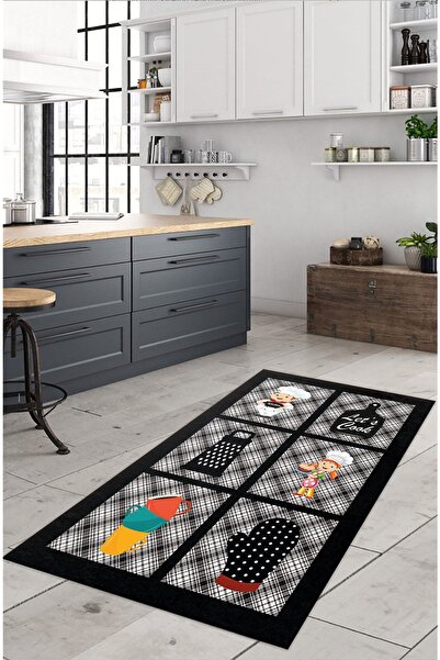 aymira home Dekoratif Dijital Baskılı Kaymaz Taban Yıkanabilir Tüylenmez Kadi...