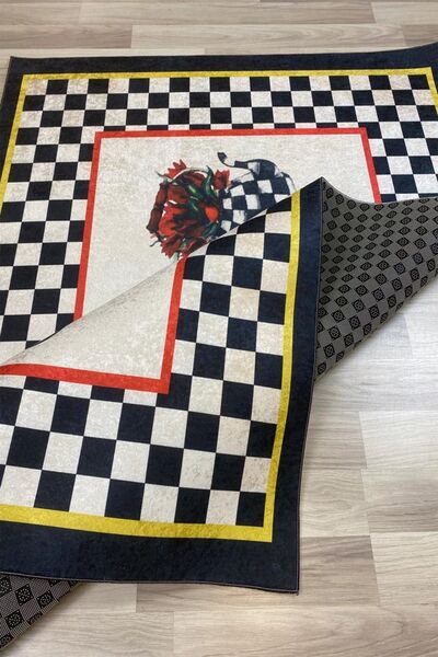 aymira home Baskı Dört Mevsim Kaymaz Yıkanabilir Mutfak ve Oda Halısı Kitchen