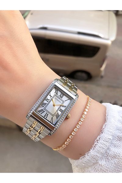 Homies Brand Steel Case - Women's Wristwatch and Gift Bracelet Set