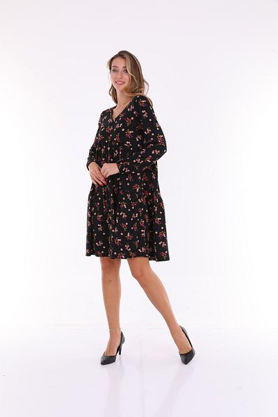 MEGHAN L.A Rochie din stofă elastică cu modele florale