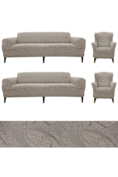 bibaha Κάλυμμα καναπέ με σχέδιο Jacquard 3 3 1 1 - Ελαστικό κάλυμμα καναπέ