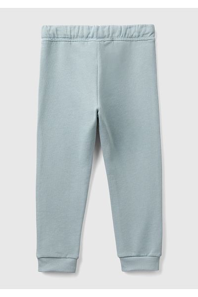 United Colors of Benetton Water Green Logo Embroidered Girl's Sweatpants