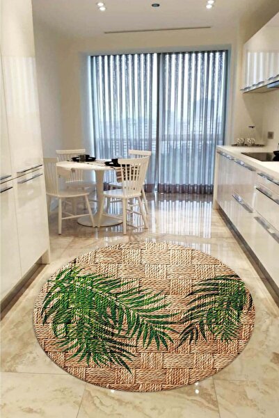 aymira home Home Dekoratifmakinede Yıkanabilen Kaymaz Taban Yuvarlak Mutfak V...