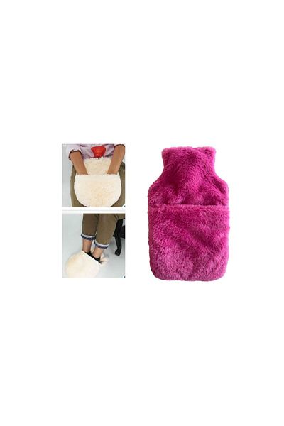 Sia Pink Plush Bag - Fresh Water Thermofor with Pocket 32,5x17,5cm 1500 ML