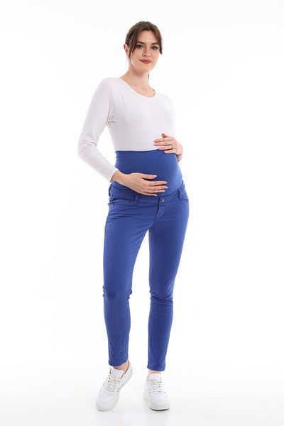 MEGHAN L.A Blugi de maternitate albastri