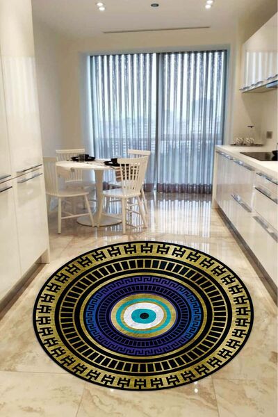 aymira home Home Dekoratifmakinede Yıkanabilen Kaymaz Taban Yuvarlak Mutfak V...