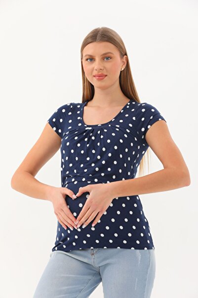 MEGHAN L.A Polka Dot Maternity & Maternity Breastfeeding Blouse