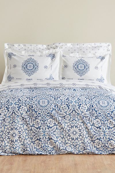 Karaca Home Ida Blue Double 100% bavlněné povlečení