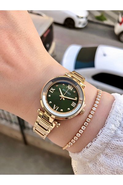 Homies Brand Steel Case - Women's Wristwatch and Gift Bracelet Set