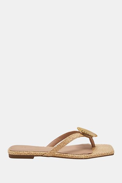 Katy Perry Camie Shell Women's - Natural Oyster and Stone Detailed Slippers