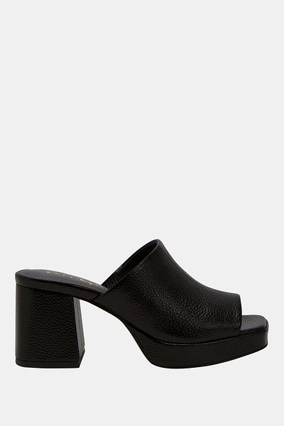 Katy Perry Black Surprise Slide - Women's Heeled Slippers