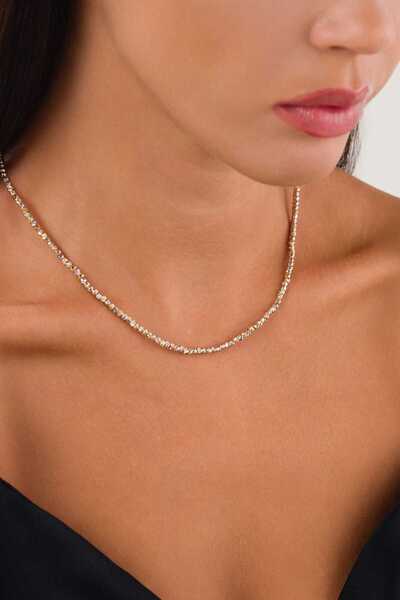 PS ACCESSORİES قلادة دوريكا مزدوجة اللون، قلادة نسائية (45 سم)