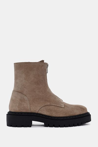 Bestyle Γυναικείες μπότες Ziva - Mink Suede Leather και φερμουάρ