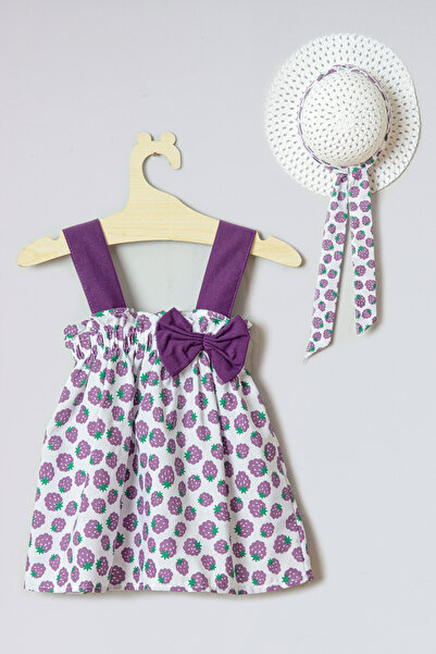 ADABEBEK New Season Bow Detailed Ribbon Blackberry Dress