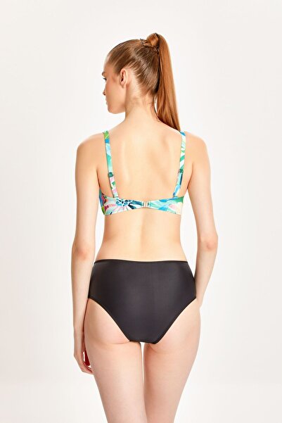 TOO SALTY SWIMWEAR KADIN DESENLİ TOPARLAYICI YÜKSEK BEL BİKİNİ TAKIMI 24S125ST