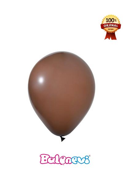 BalonEvi 100 Brown 12'' Printed Balloons