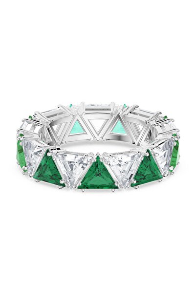 Swarovski 5608530 Yüzük Millenia:ortyx Band Ring Green Rhodium Shiny Dark Mul...