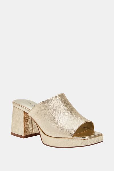 Katy Perry Women's Champagne Heeled Surprise Slide Slippers