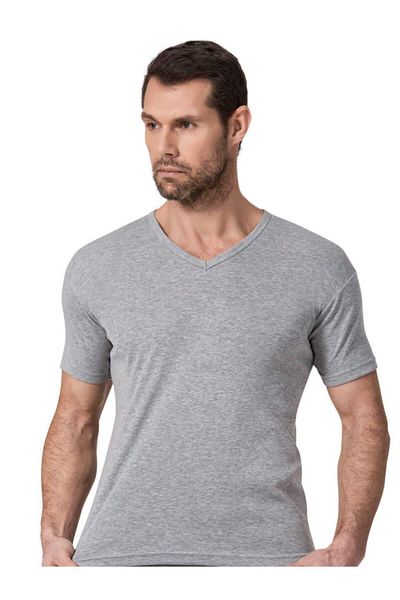 Namaldı men's V-neck Rib Tank Top - Half Sleeve, 3 Pack - 131