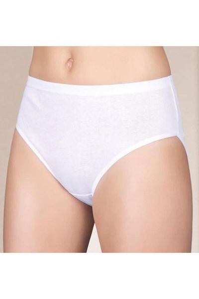 Berrak 2064 Model 6 Pieces Ribbed Bato Panties - 100% Cotton