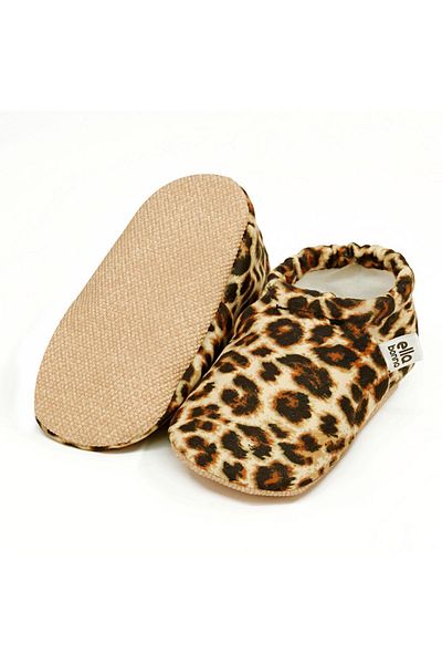 Ella Bonna Non-Slip Sole Leopard Baby Booties, Home Boots Slippers Nursery Shoes Slippers