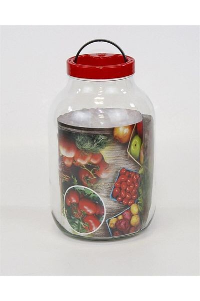 Paşabahçe 3 Liter Glass Pickles and Pulses Storage Jar 3000 Cc 2 Pieces