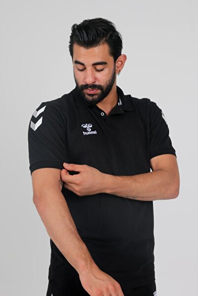 hummel Μπλουζάκι Armin Cotton Polo Neck Μαύρο