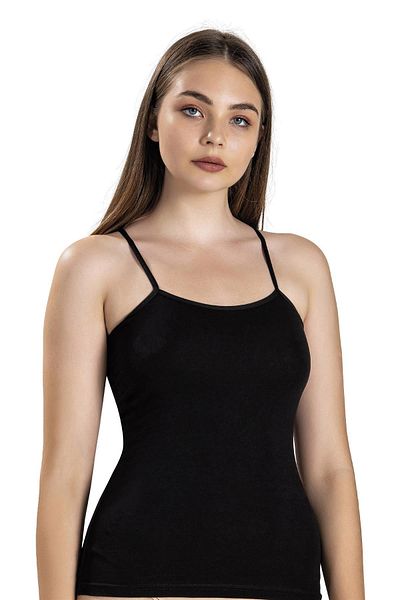 Jiber Women's Rope Strap Lycra Undershirt 503 - 12 Pieces