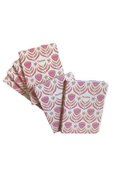 blume Acar Pink Deal Notes - دفتر ملاحظات حراري مخطط بغطاء مرن 14,5*21 سم 192 صفحة