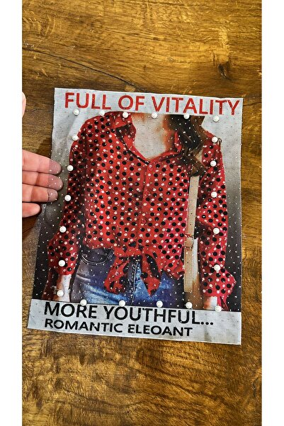 Gönülden Tasarım 23x19 cm İnci B Sa perlama T Til ü Pantyel, šivaća aplikacija