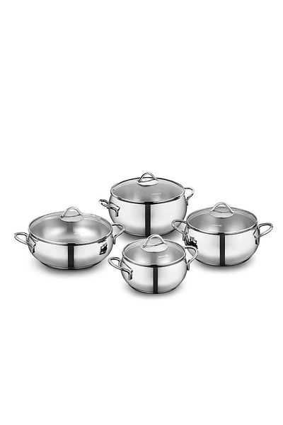 KORKMAZ A1807 Chubby - 8 Piece Cookware Set