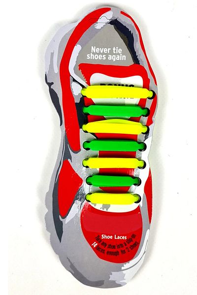 Binbirreyon 14 Pieces Practical Silicone Children's Shoes - Laces Set Ta007R