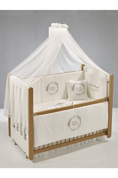 Meltem Smart Mia Anne Yanı Ahşap Sallanır Beşik 60x120 cm (naturel-angel)