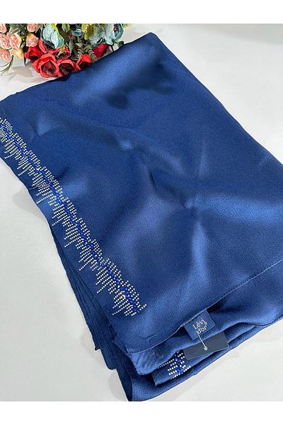 Levidor Premium Diamond Jewelled Shawl Dark Denim Dxs0209