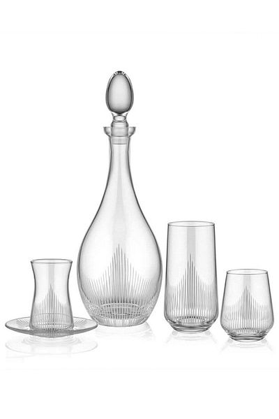 DECOSTYLE Hisar 49 Piece Glass Cup Set for 12 Persons (WITHOUT GLASS)