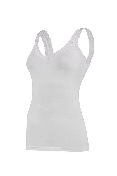YILDIZ Tricou din dantelă din lycra cu decolteu în V