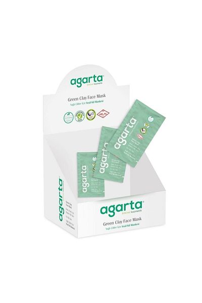 Agarta Green Clay Mask - Oily Skin, 10 ml, X 50 Pieces