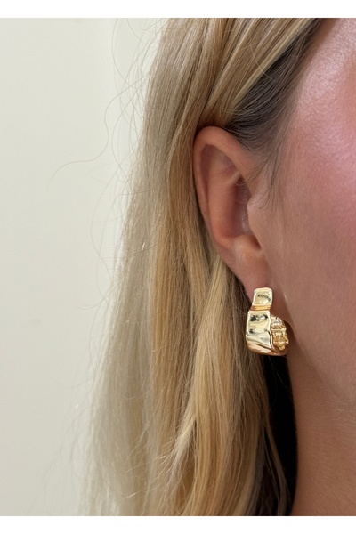 KİLİGİSTANBUL Şekilsiz Halka Küpe