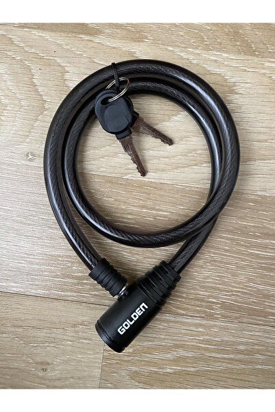 ENES HOME 12*80 Bisiklet Halat Kilit Golden Lüks Bisiklet Kilidi (Siyah-Kırmızı-Mavi Renk)