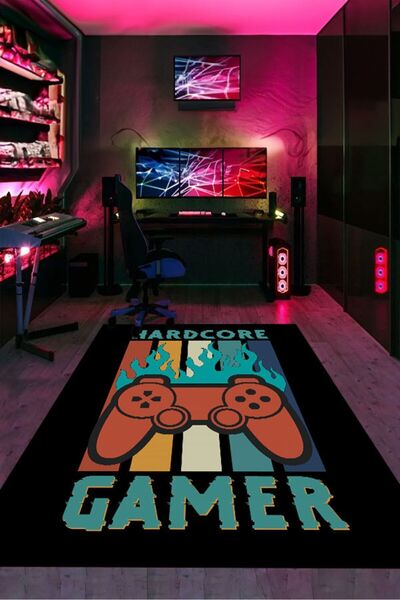 YTR HOME Dijital Baskı Yıkanabilir Kaymaz Taban Dekoratif Salon Mutfak Halısı...